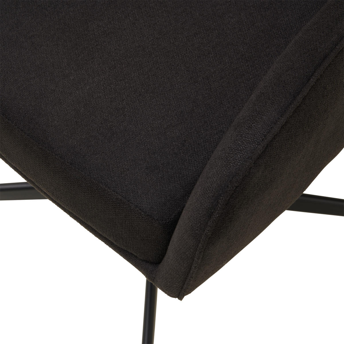 ARMLEHNSTUHL  in Eisen beschichtet  - Schwarz, MODERN, Textil/Metall (61/83/62cm) - Livetastic