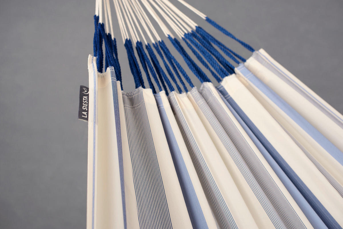 HÄNGEMATTE double outdoor  - Blau/Weiß, KONVENTIONELL, Textil (160/350cm) - La Siesta