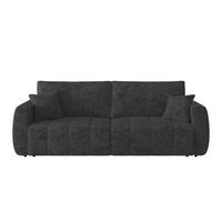 SCHLAFSOFA  mit Stoffauswahl Webstoff Graphitfarben  - Schwarz/Graphitfarben, MODERN, Holz/Textil (245/74-90/104cm) - MID.YOU