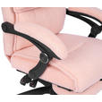 CHEFSESSEL Teddystoff Pink  - Pink/Schwarz, Design, Kunststoff/Textil (64,5/112/120/65cm) - Carryhome