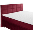 BOXSPRINGBETT 180/200 cm,  in Bordeaux  - Bordeaux/Schwarz, Design, Holzwerkstoff/Kunststoff (180/200cm) - Xora