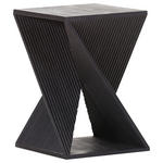 BEISTELLTISCH 35/35/50 cm Mangoholz massiv Schwarz quadratisch  - Schwarz, LIFESTYLE, Holz (35/35/50cm) - Landscape