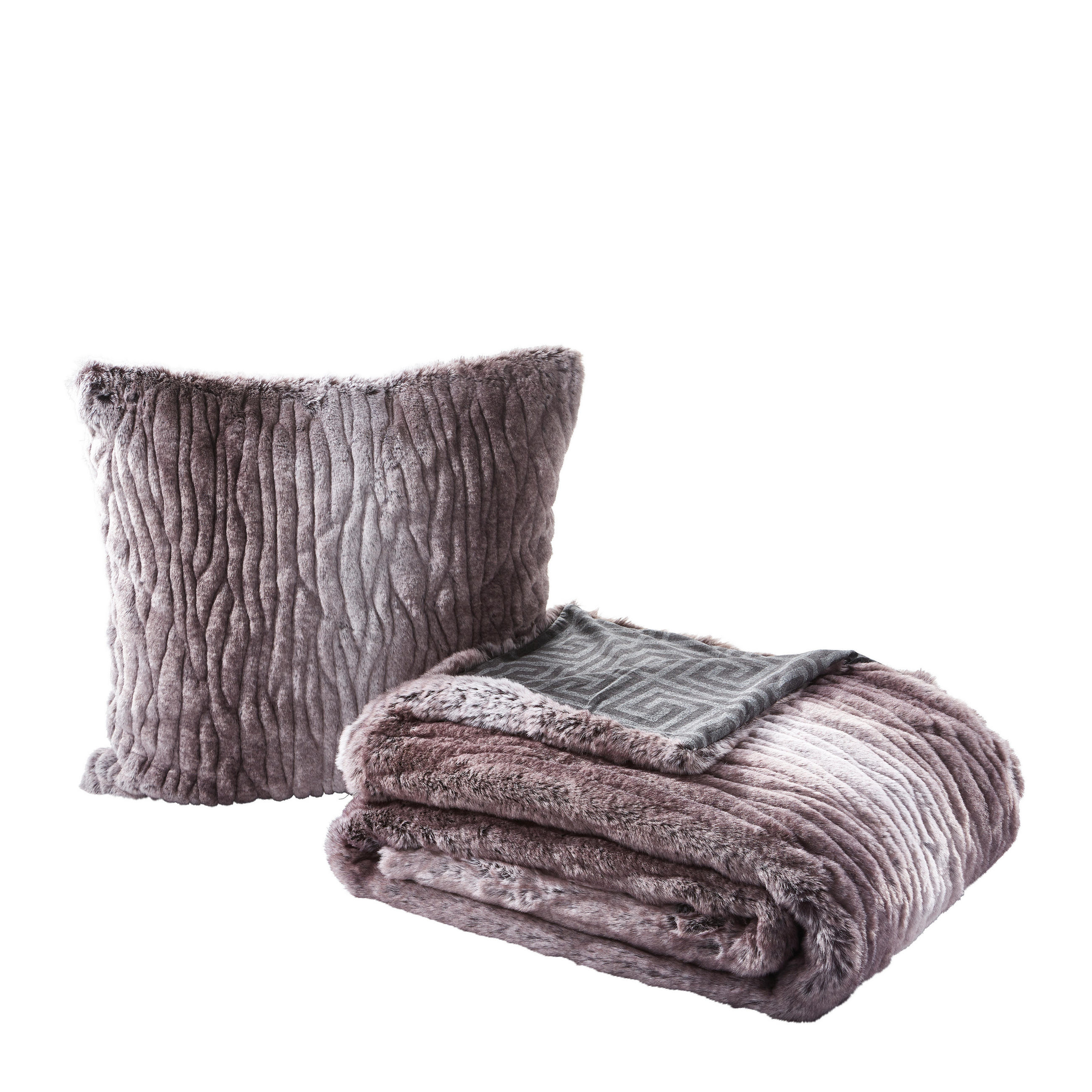 FELLDECKE Reborn Mink Legacy 140/190 cm  - Grau, Design, Textil (140/190cm) - Zoeppritz