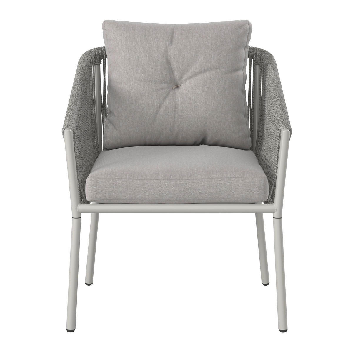 GARTENSET 4-teilig  - Dunkelgrau/Beige, MODERN, Textil/Metall - Ambia Garden