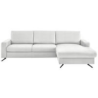 ECKSOFA - Weiss/Schwarz, Design, Leder/Metall (267/165cm) - Beldomo Premium