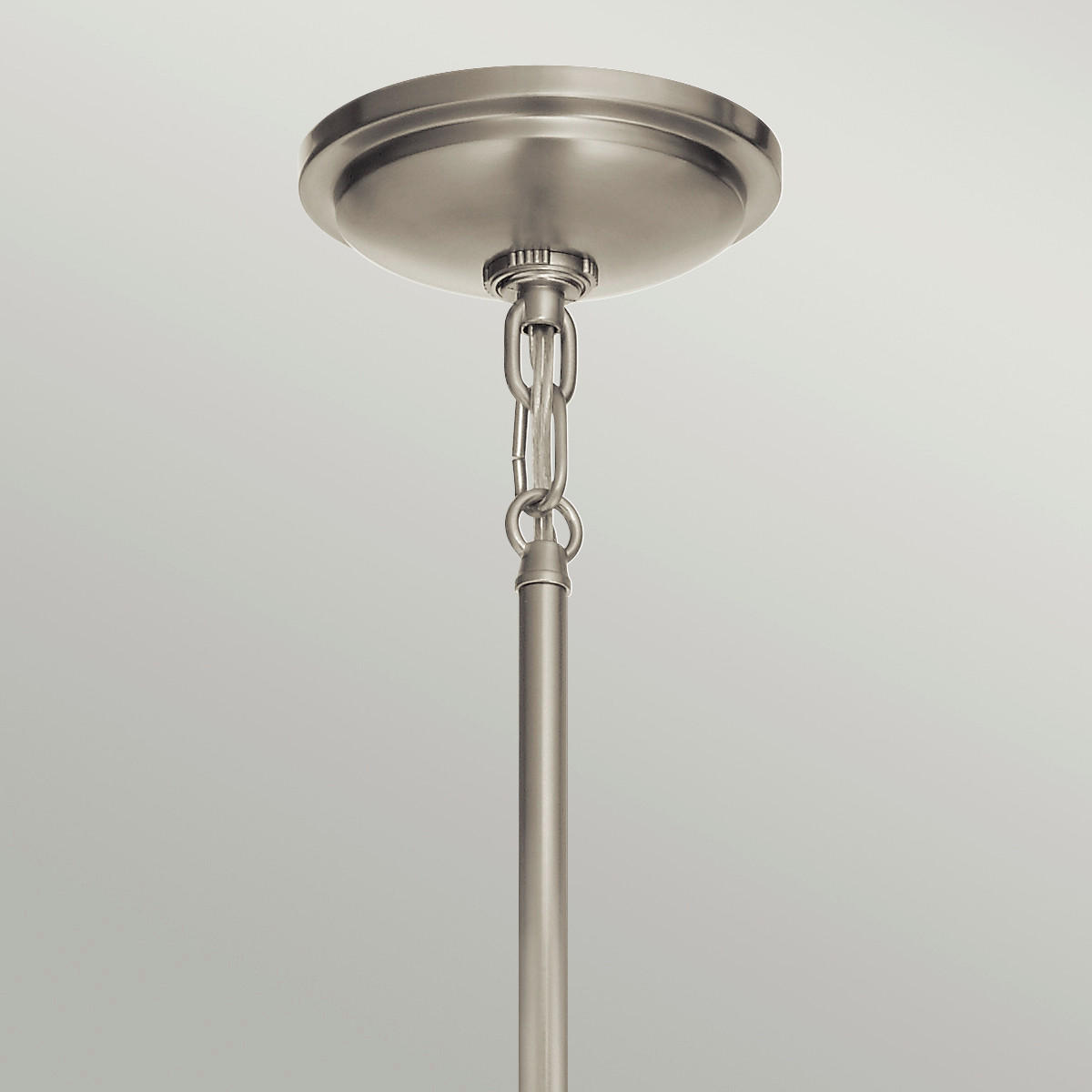 HÄNGELEUCHTE 20.4/44.5 cm    - Weiss/Nickelfarben, Design, Glas/Metall (20.4/44.5cm) - Elstead Lighting
