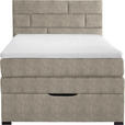 BOXSPRINGBETT 140/200 cm  in Taupe  - Taupe/Wengefarben, KONVENTIONELL, Textil (140/200cm) - Carryhome