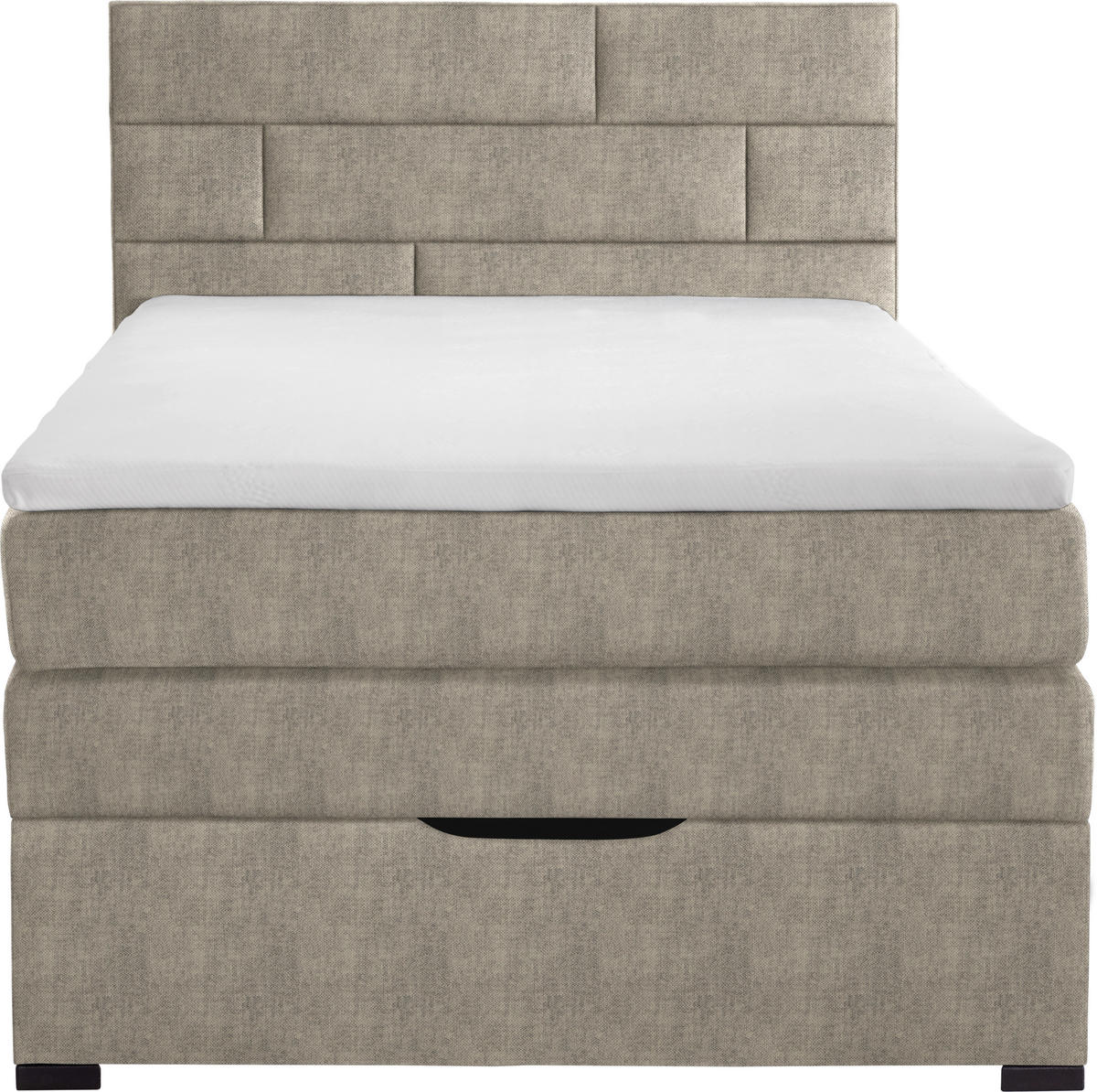 BOXSPRINGBETT 100/200 cm  in Taupe  - Taupe/Wengefarben, Konventionell, Holz/Textil (100/200cm) - Carryhome