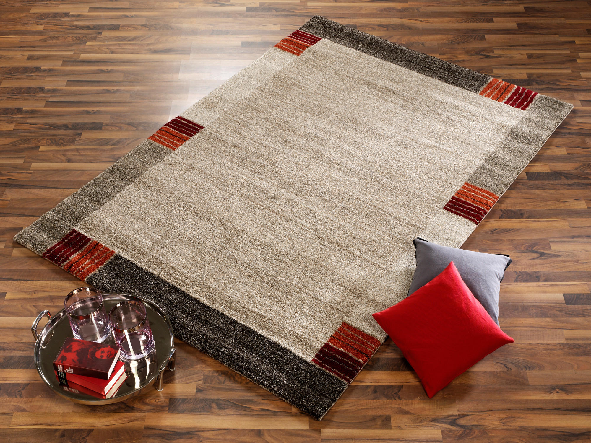 WEBTEPPICH 80/150 cm Palazzo Lobo Dunkelbraun, Beige  - Dunkelbraun/Beige, KONVENTIONELL, Textil (80/150cm) - Novel