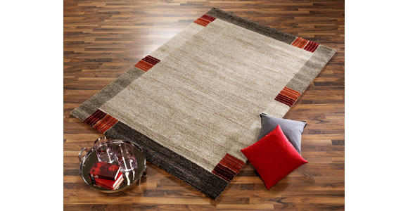 WEBTEPPICH 65/130 cm Palazzo Lobo Dunkelbraun, Beige - Dunkelbraun/Beige, KONVENTIONELL, Textil (65/130cm) - Novel