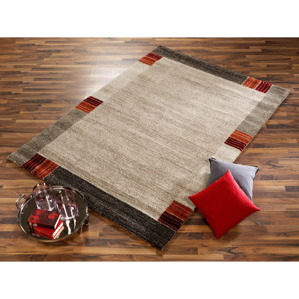 Thumbnail - Novel Webteppich Palazzo Lobo, Dunkelbraun, Beige, Textil, Graphik, rechteckig, 80x150 cm, in verschiedenen Größen erhäl...