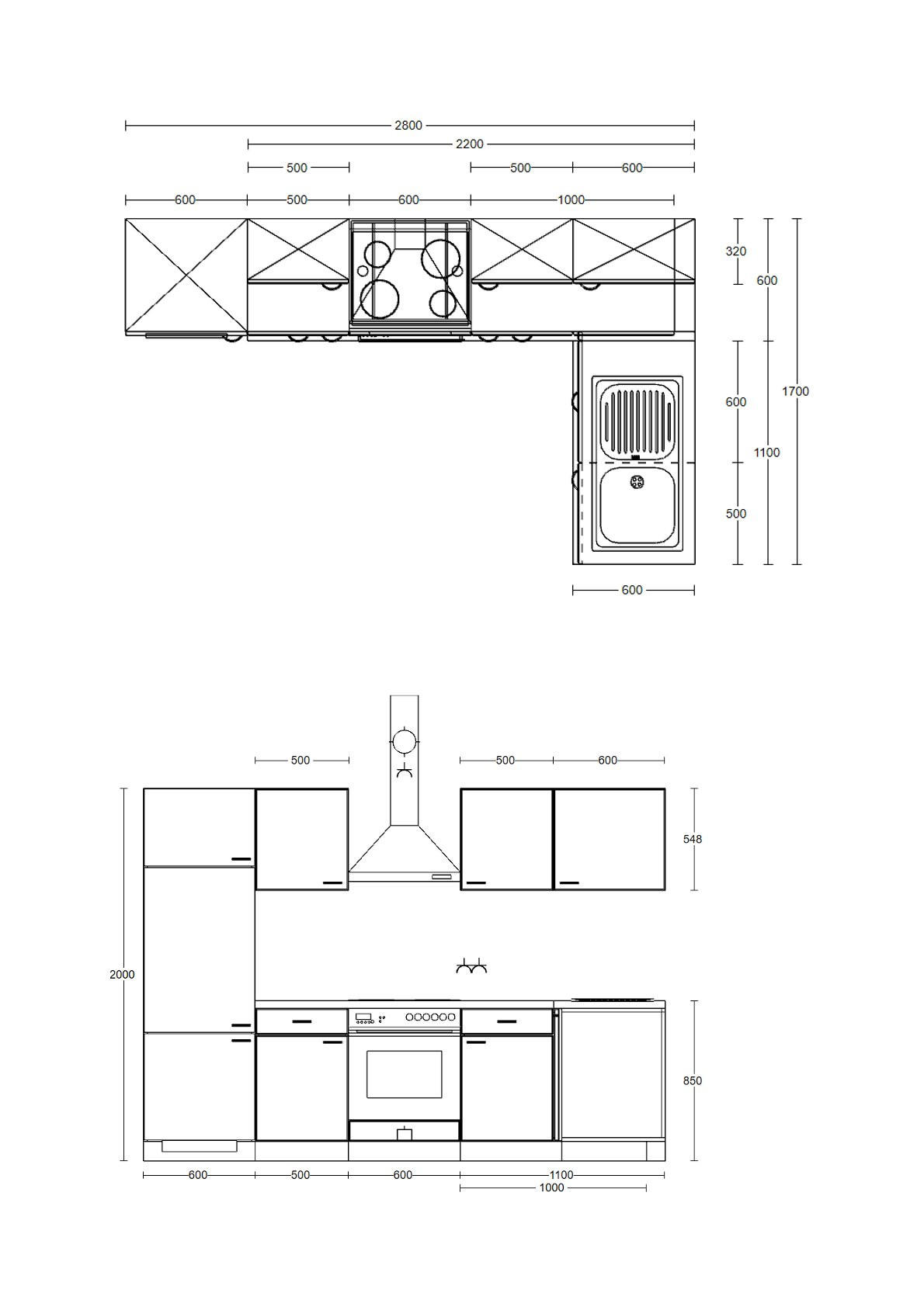 Thumbnail - FlexWell Eckküche, Weiß, Sonoma Eiche, Kunststoff, 1 Schublade(n),2 Schublade(n) Schubladen, einmalig seitenverkehrt mon...