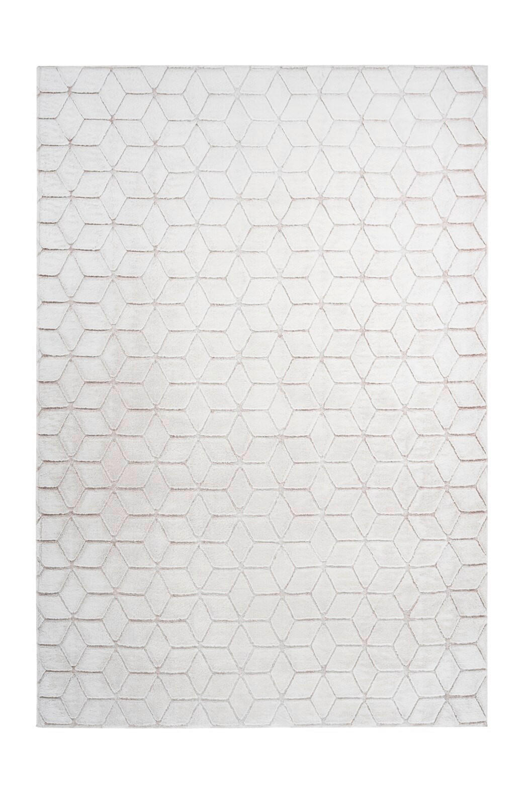 TEPPICH 80/150 cm Vivica 125 Weiß / Rosé Weiß, Roségold  - Roségold/Weiß, KONVENTIONELL, Textil (80/150cm)