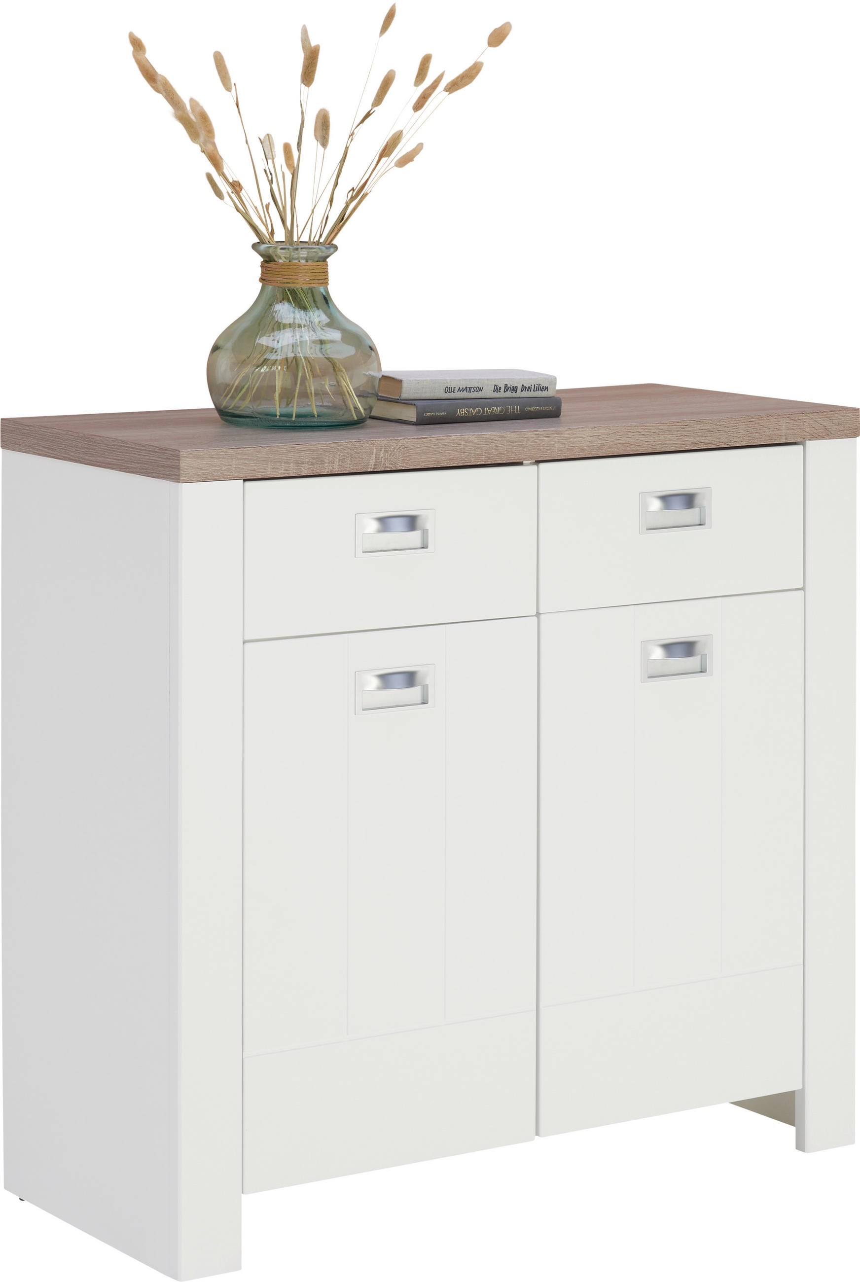 BYRÅ 95/92/41 cm  - vit/färg tryffelek, Lifestyle, metall/träbaserade material (95/92/41cm) - Carryhome