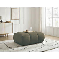 HOCKER FUJI  Bouclé Grün  - Schwarz/Grün, MODERN, Kunststoff/Textil (112/44/80cm)
