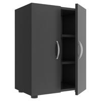 SCHUHSCHRANK Anthrazit  - Anthrazit/Alufarben, MODERN, Holzwerkstoff/Kunststoff (48,5/73,9/32cm) - MID.YOU