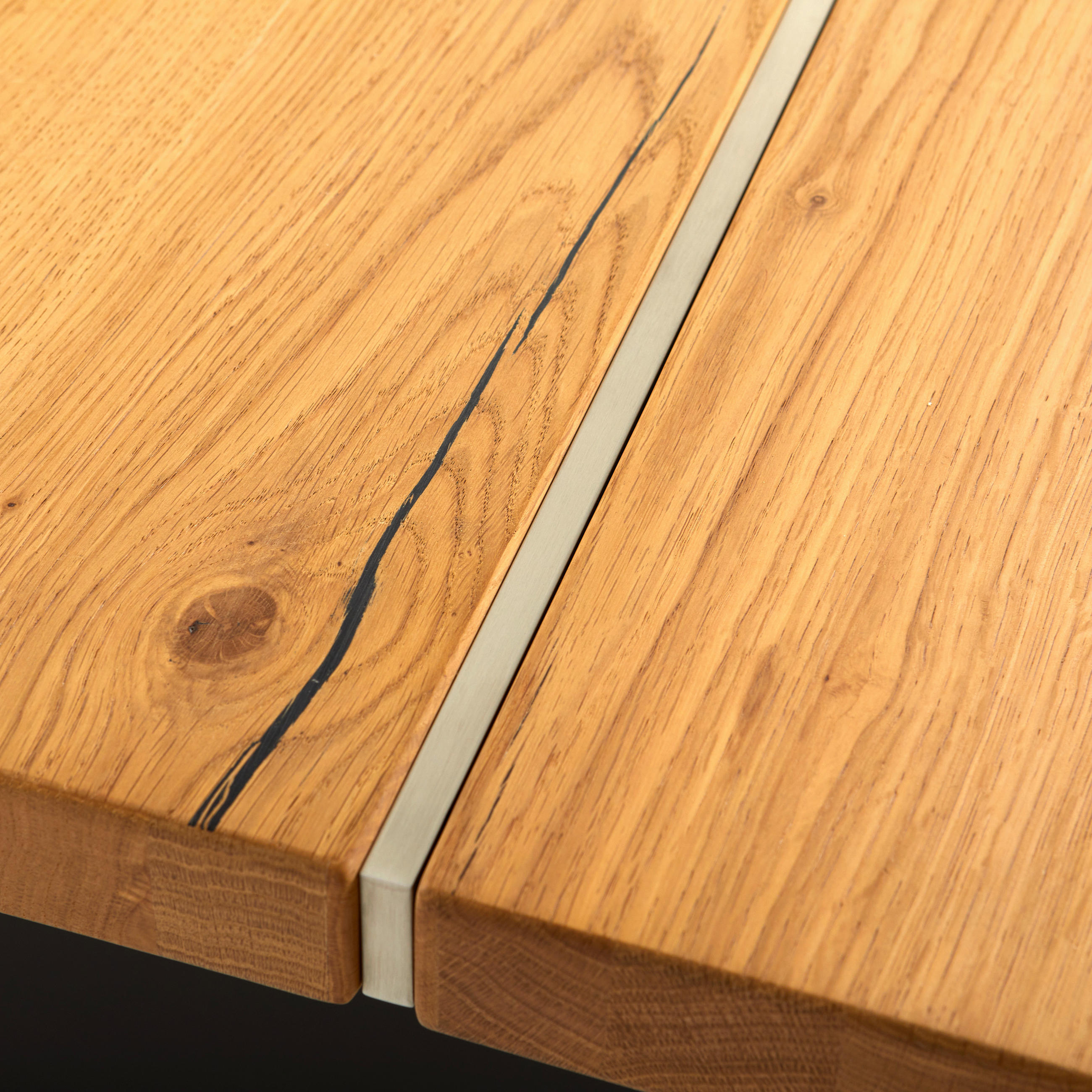 ESSTISCH Eiche furniert rechteckig Anthrazit, Eichefarben  - Eichefarben/Anthrazit, Design, Holz/Metall (200/110/75cm) - Venjakob