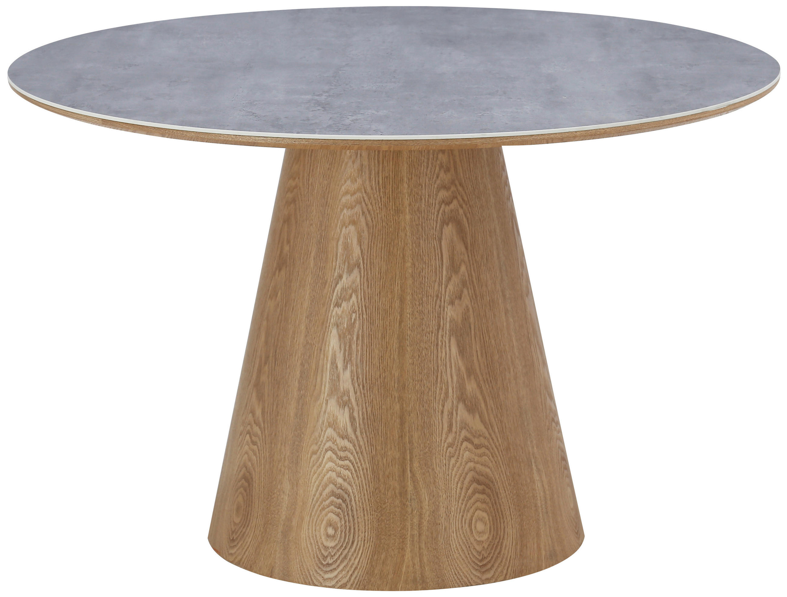 ESSTISCH 120/120/75 cm Echtholz, Nachbildung  Holz, Keramik, Holzwerkstoff rund Grau, Eichefarben  - Eichefarben/Grau, MODERN, Holz/Keramik (120/120/75cm) - Livetastic