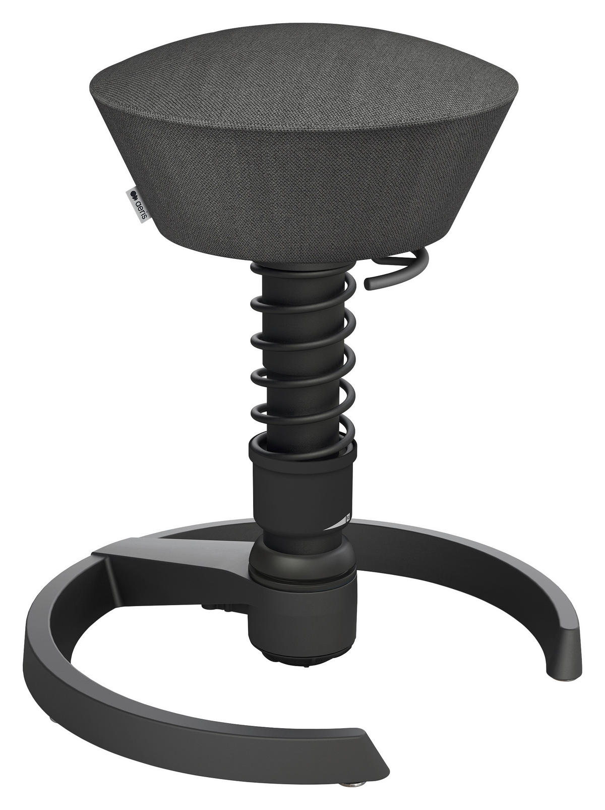 BÜROHOCKER   Schwarz, Schieferfarben  - Schieferfarben/Schwarz, Basics, Textil/Metall (55/45,66/55cm) - Aeris