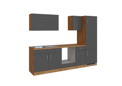KÜCHENLEERBLOCK   in Anthrazit  - Eichefarben/Anthrazit, Modern, Holzwerkstoff (270/200/60cm) - Held
