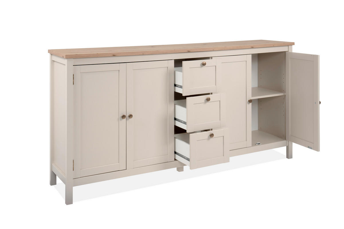 SIDEBOARD  180/90/40 cm 3 Schublade(n)  - Kaschmir/Eiche Artisan, Konventionell, Holzwerkstoff/Metall (180/90/40cm) - MID.YOU