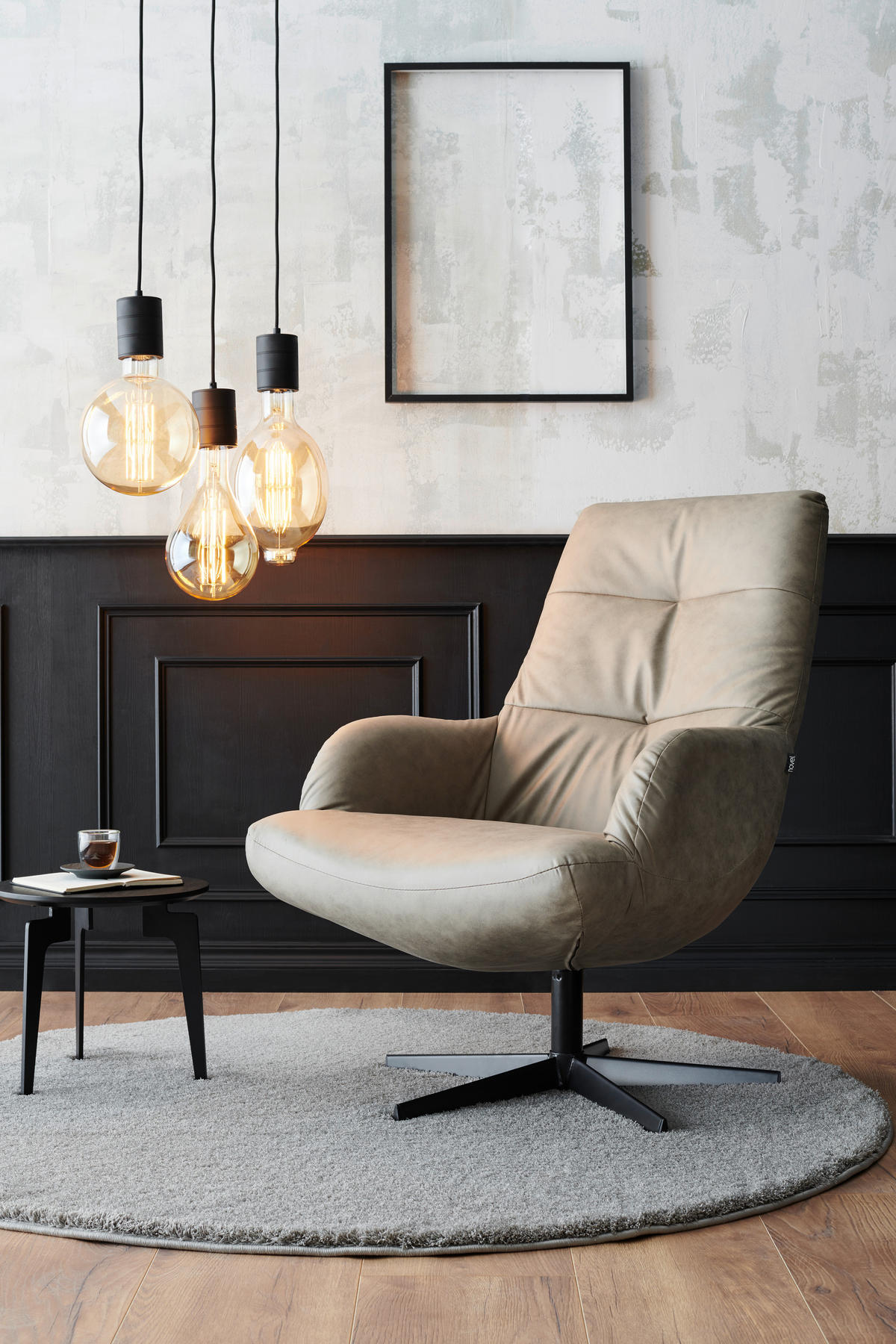 POČIVALNIK,  siva, črna kovina, tekstil - siva/črna, Design, kovina/tekstil (70/98/85cm) - Hom`in