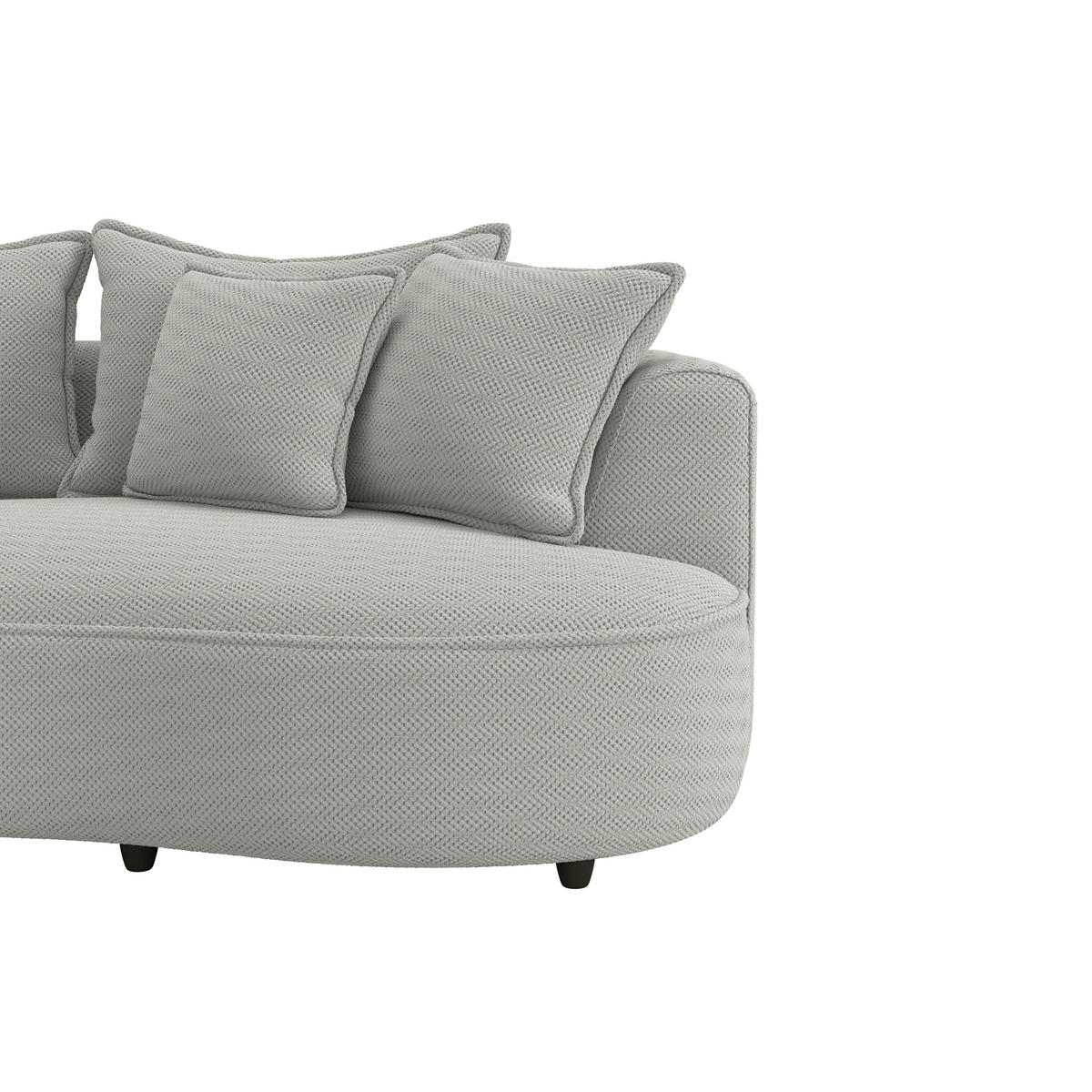 ECKSOFA LEVI Jadegrün Velours, Struktur  - Jadegrün/Schwarz, MODERN, Kunststoff/Textil (168/287cm) - Livetastic