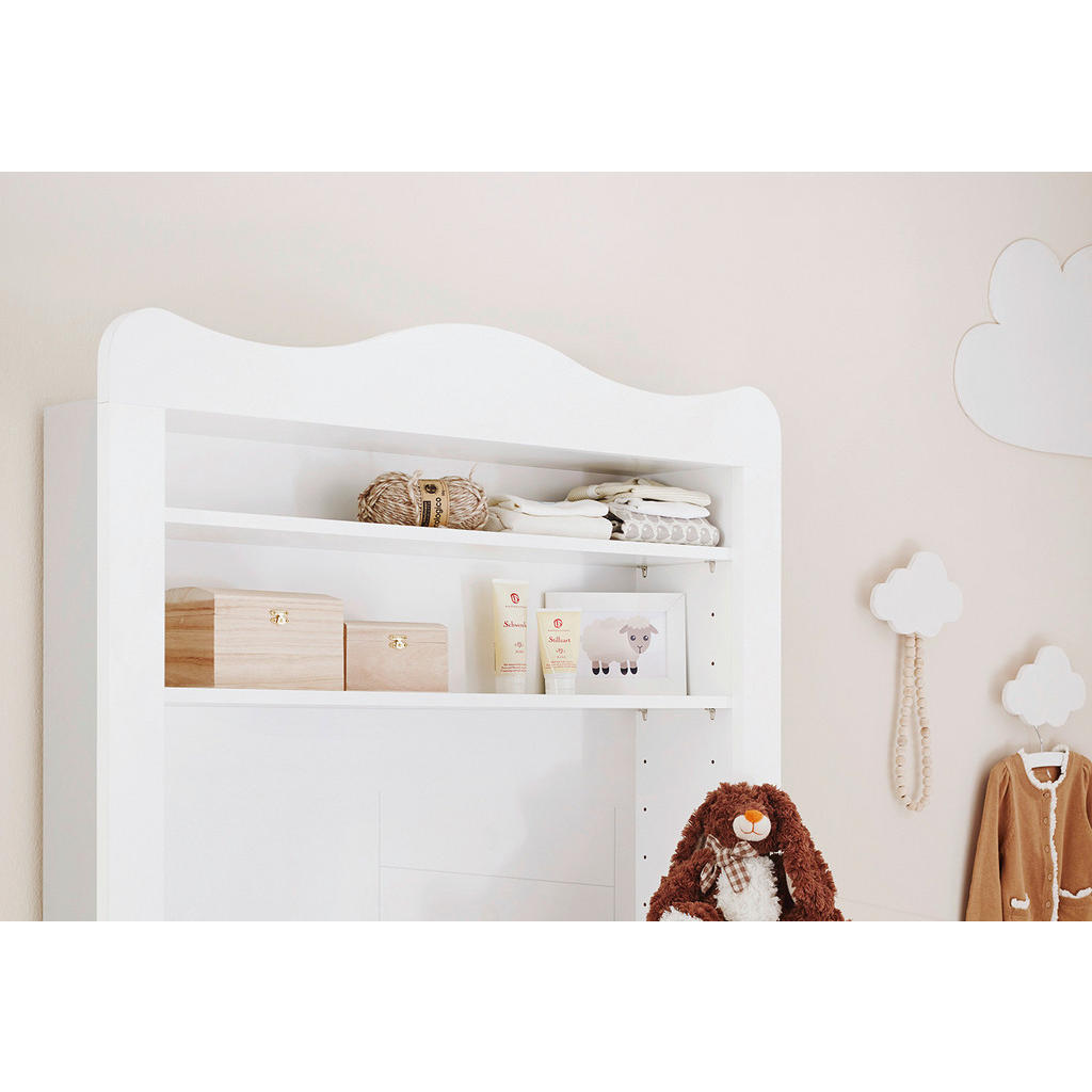 Thumbnail - Pinolino Babyzimmer Pinolino Florentina, Weiß, Holzwerkstoff, Kiefer, teilmassiv, 2 Schubladen, zum Juniorbett umbaubar,...