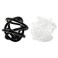 SOŠKA - bílá/černá, Basics, sklo (17/17/17cm)