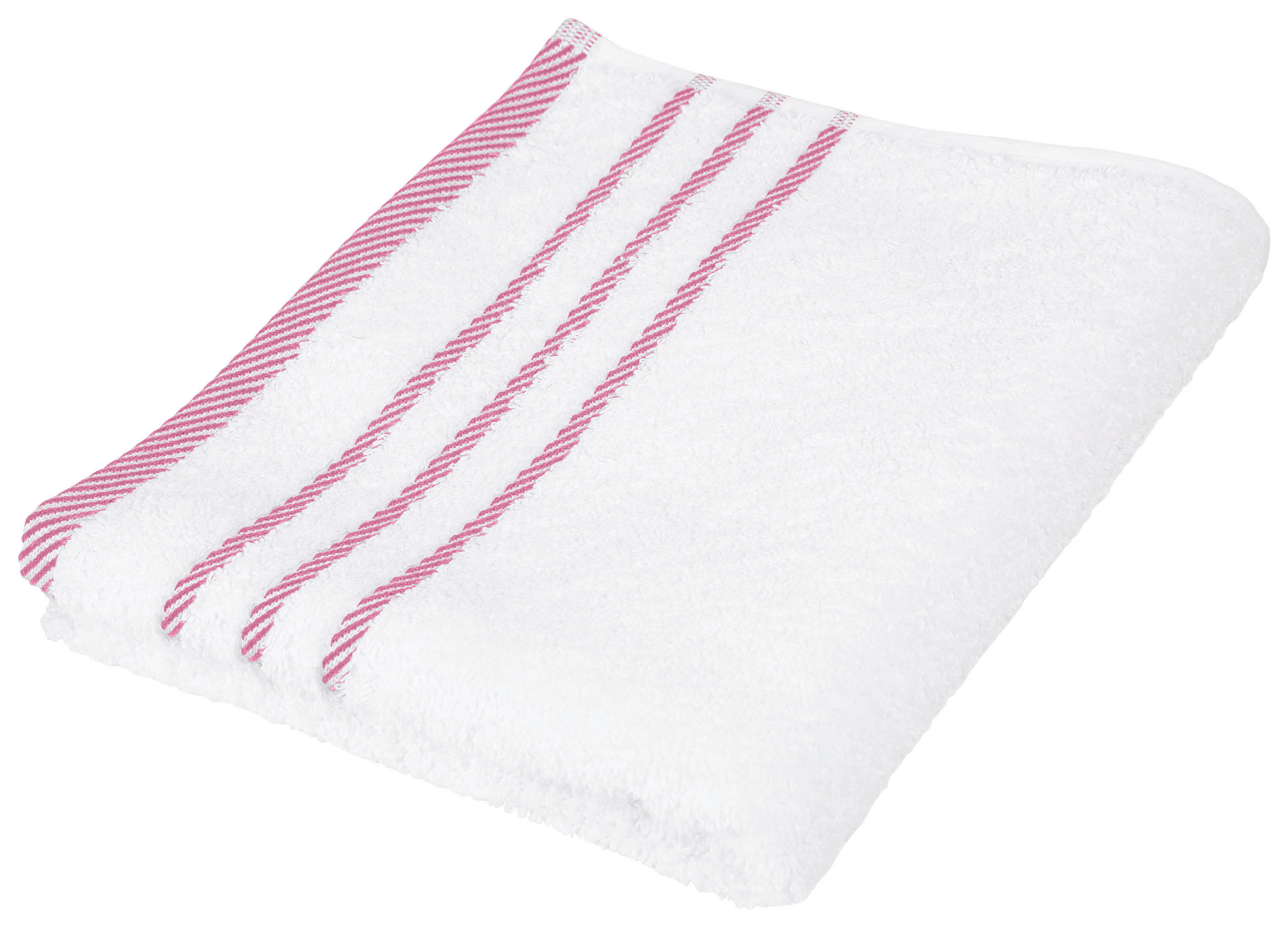 PEŠKIR ZA RUKE COLORS  bela, pink 50/90 cm  - pink/bela, Konvencionalno, tekstil (50/90cm) - Esposa