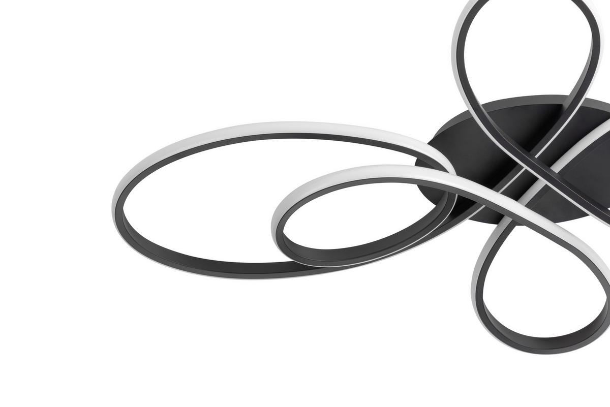 LED-DECKENLEUCHTE   - Schwarz, Design, Kunststoff/Metall (88l) - Novel