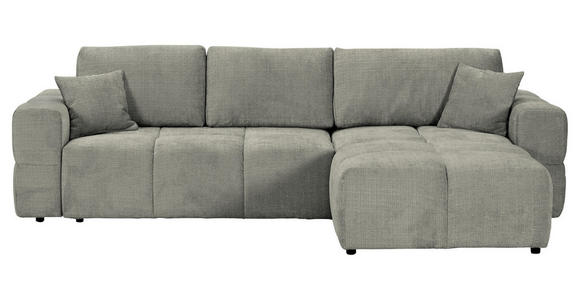 ECKSOFA  in Chenille Dunkelgrau  - Dunkelgrau/Schwarz, KONVENTIONELL, Kunststoff/Textil (283/180cm) - Carryhome