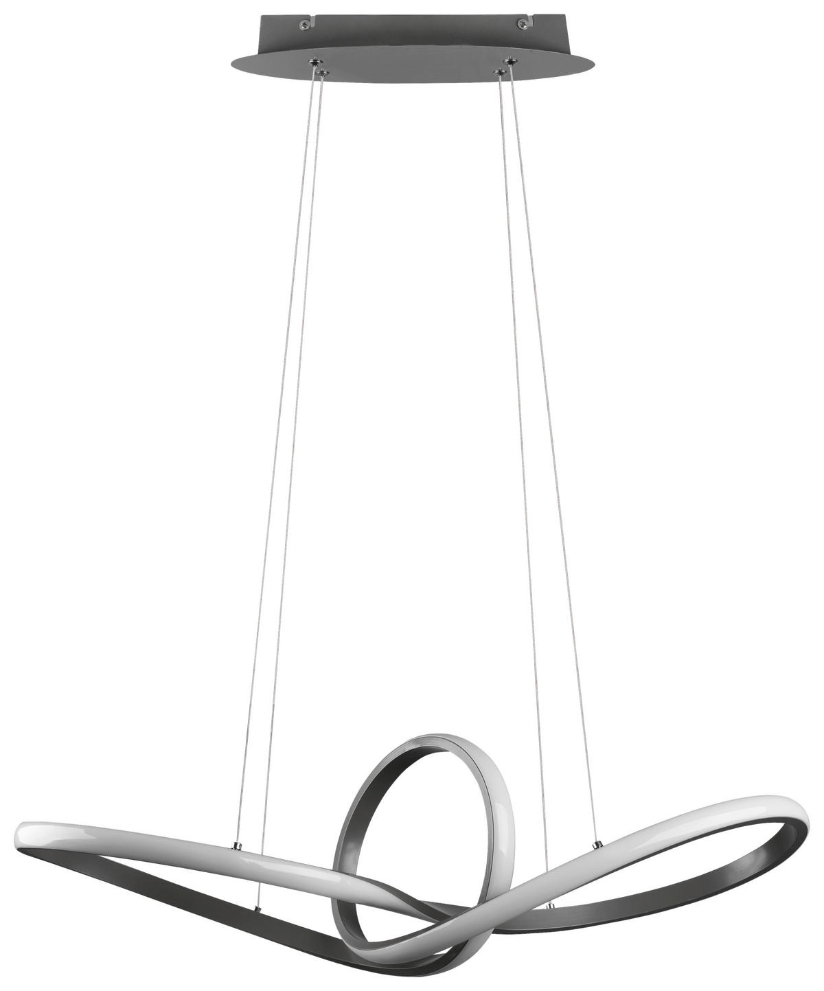 LED-HÄNGLAMPA 80/150/26,5 cm  - nickelfärgad, Design, metall (80/150/26,5cm) - P & B