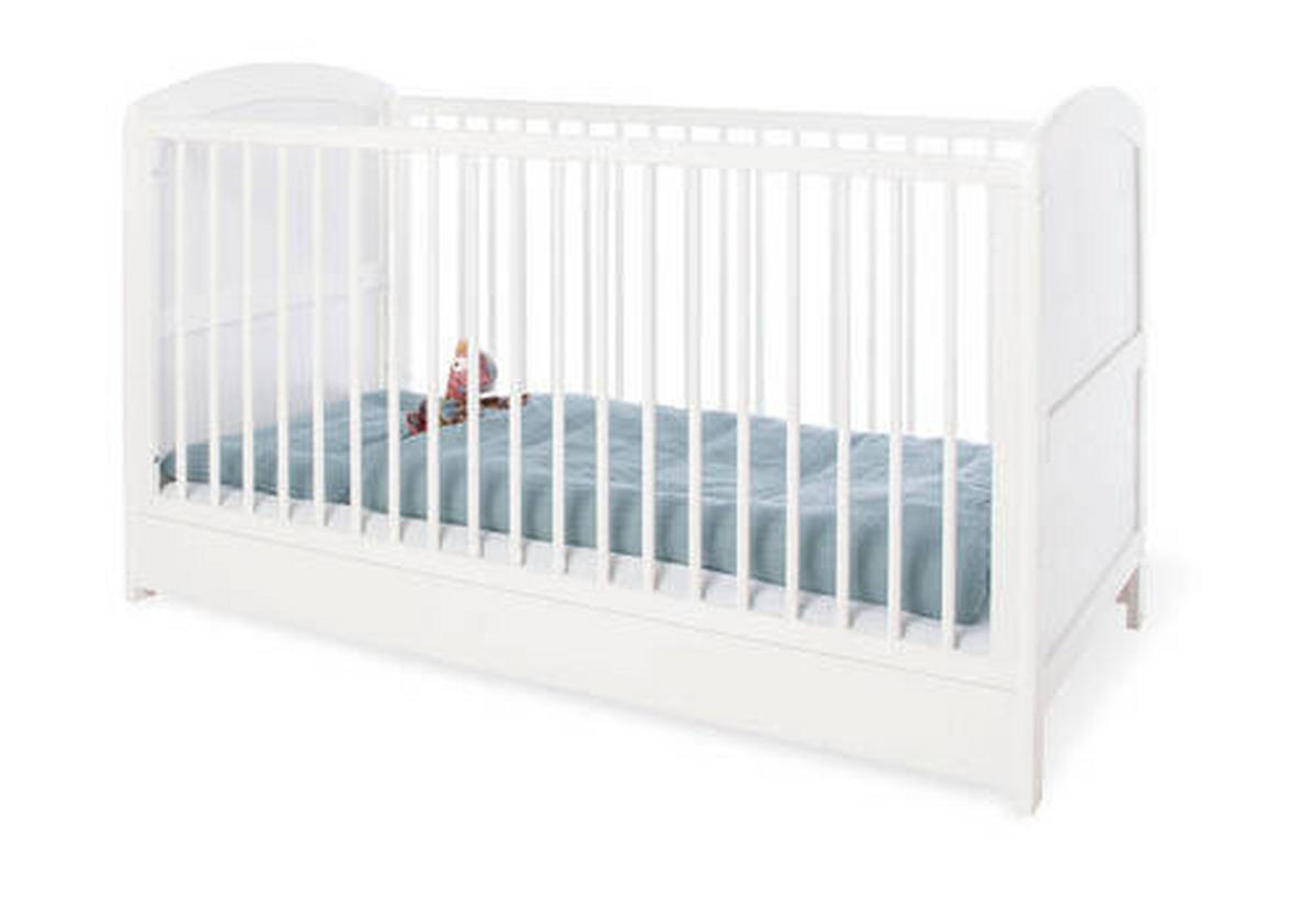 GITTERBETT PINOLINO LAURA 145/75/90 cm  - Weiß, ROMANTIK / LANDHAUS, Holzwerkstoff (145/75/90cm) - Pinolino