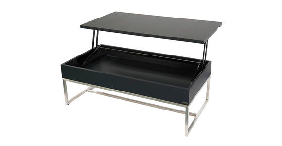 COUCHTISCH 110/59/40 cm rechteckig Anthrazit, Schwarz, Edelstahlfarben - Edelstahlfarben/Anthrazit, Design, Keramik/Holzwerkstoff (110/59/40cm) - Dieter Knoll