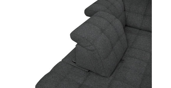 ECKSOFA in Webstoff Dunkelgrau 297/216 cm - Dunkelgrau/Schwarz, Design, Holz/Textil (297/216cm) - Xora