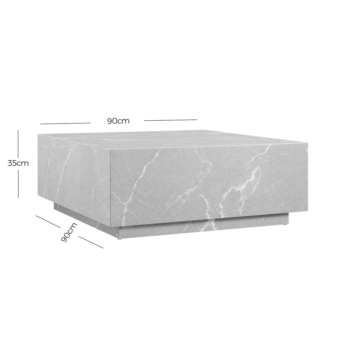 COUCHTISCH in Holzwerkstoff 90/90/35 cm  - Grau, Design, Holzwerkstoff (90/90/35cm) - Livetastic