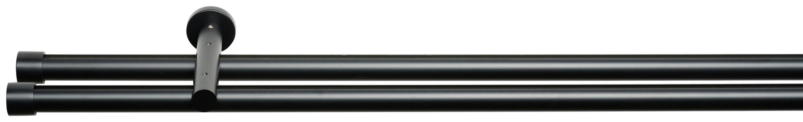 VORHANGSTANGENSET 160 cm  - Schwarz, Basics, Metall (160cm) - Homeware