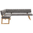 ECKBANK 155/215 cm  in Grau  - Eichefarben/Grau, KONVENTIONELL, Holz/Textil (155/215cm) - Dieter Knoll