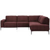 ECKSOFA in Flachgewebe Weinrot  - Weinrot/Schwarz, Design, Textil/Metall (260/210cm) - Johann Jakob