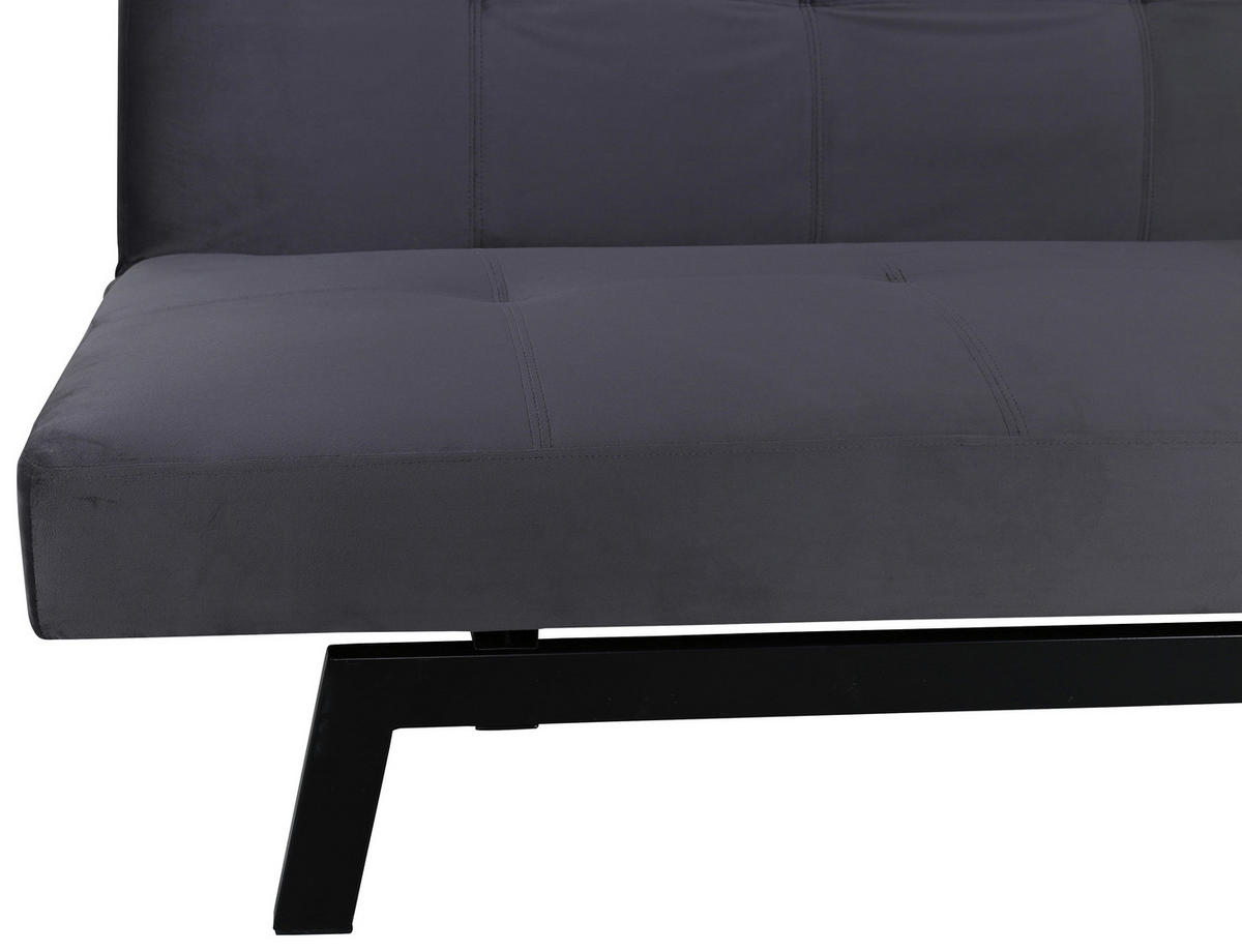 BÄDDSOFFA i mörkgrå  - mörkgrå, Design, metall/textil (180/80/55cm) - Livetastic