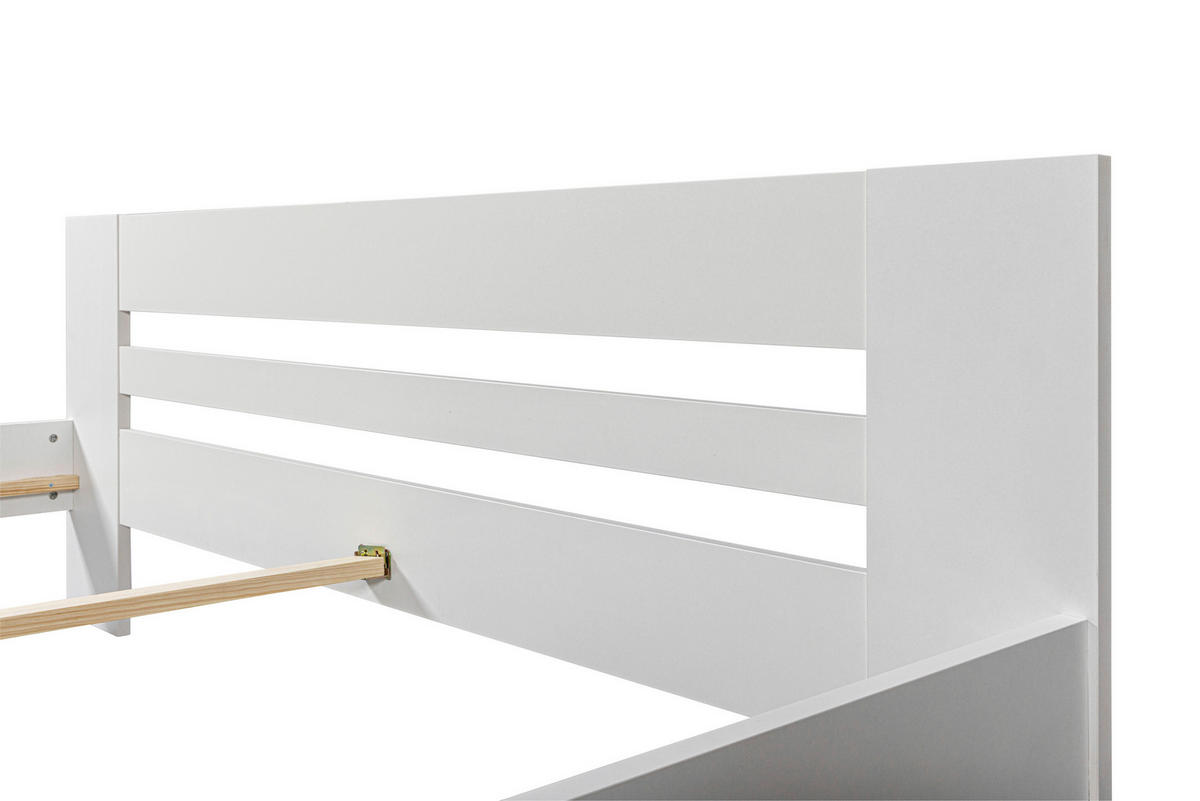BETT 180/200 cm  in Weiß  - Weiß, MODERN, Holzwerkstoff (180/200cm) - MID.YOU