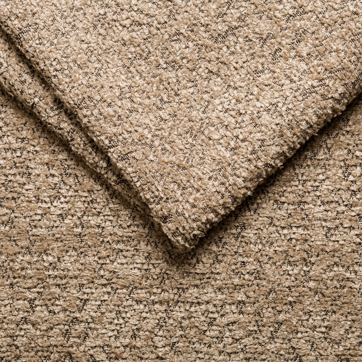 ECKSOFA 318/217 cm  in Bouclé Taupe Zierkissen, Rückenkissen, Rücken echt  318/217 cm  - Taupe/Schwarz, MODERN, Textil/Metall (318/217cm) - Carryhome