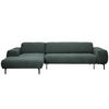 ECKSOFA in Chenille Waldgrün  - Waldgrün/Schwarz, Design, Textil/Metall (167/311cm) - Xora