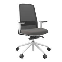 DREHSTUHL Schwarz, Weiß, Dunkelgrau  - Dunkelgrau/Schwarz, MODERN, Kunststoff/Textil (70/103-115/70cm)