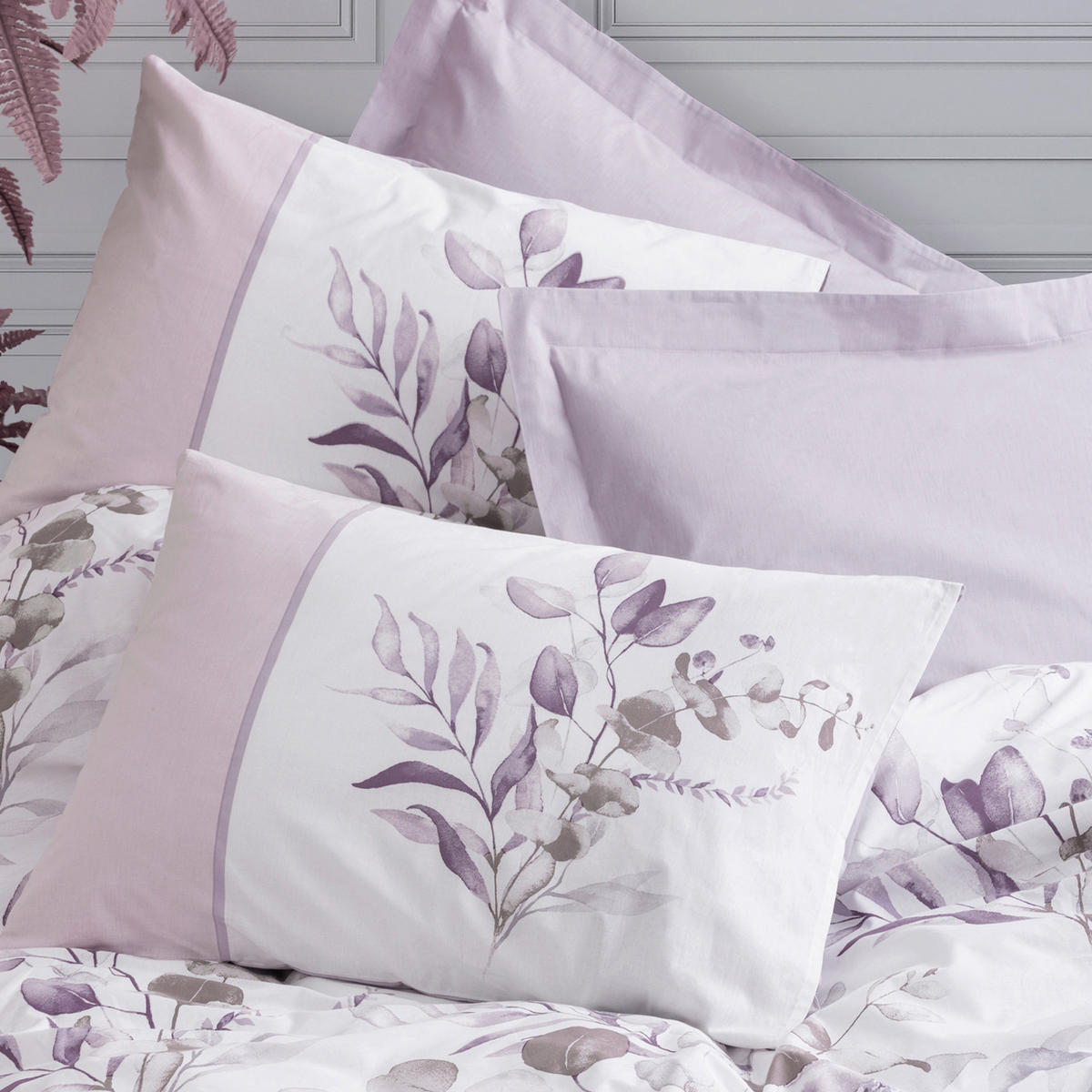 BETTWÄSCHE Renforcé 135/200 cm  - Flieder/Weiß, Basics, Textil (135/200cm)