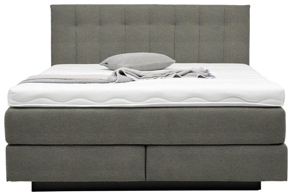 BOXSPRINGBETT 180/200 cm  in Braun  - Schwarz/Braun, Design, Holzwerkstoff/Kunststoff (180/200cm) - Beldomo - Sleep
