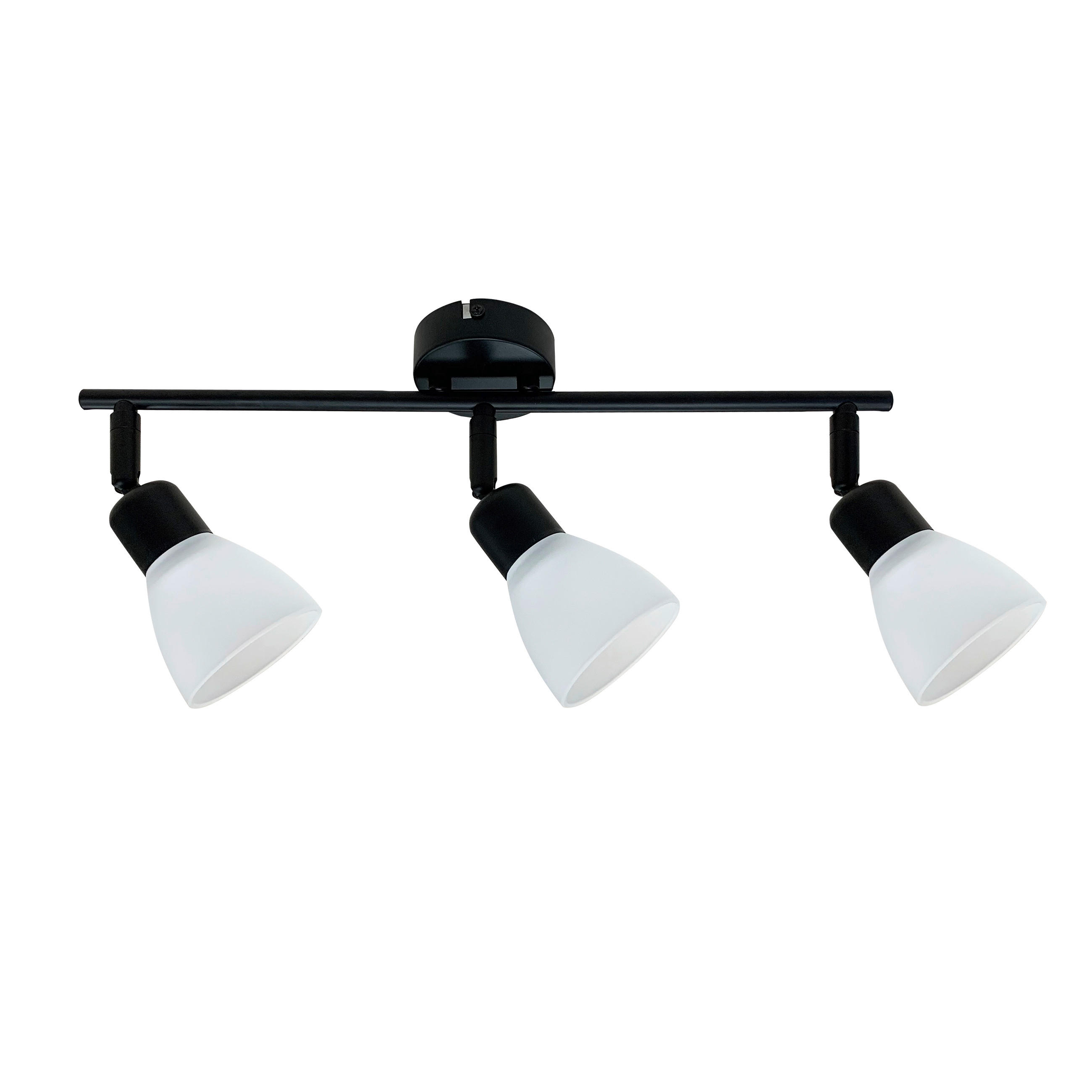 DECKENLEUCHTE    52/8/20 cm  - Schwarz/Weiß, KONVENTIONELL, Metall (52/8/20cm)