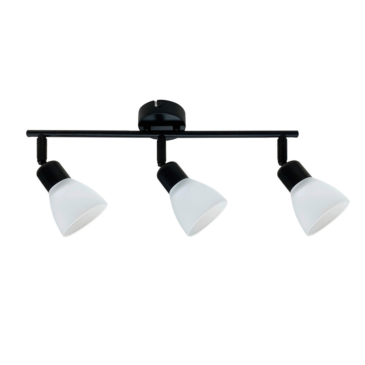DECKENLEUCHTE    52/8/20 cm  - Schwarz/Weiß, KONVENTIONELL, Metall (52/8/20cm)
