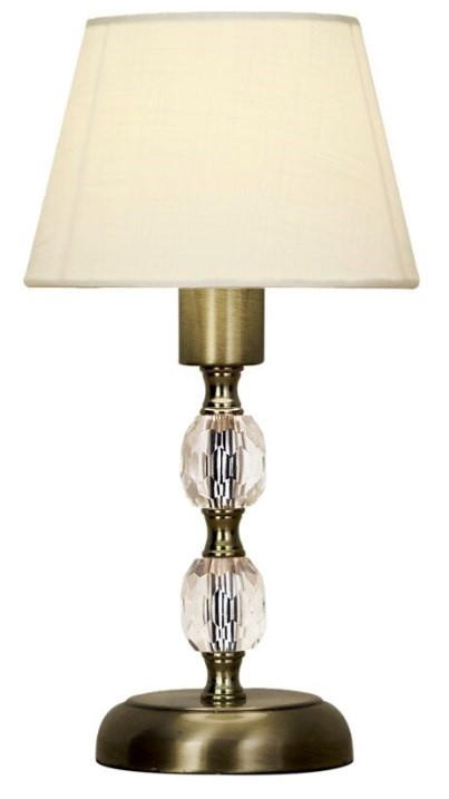 BORDSLAMPA 16/30 cm   - vit/kromfärg, Klassisk, metall/textil (16/30cm)